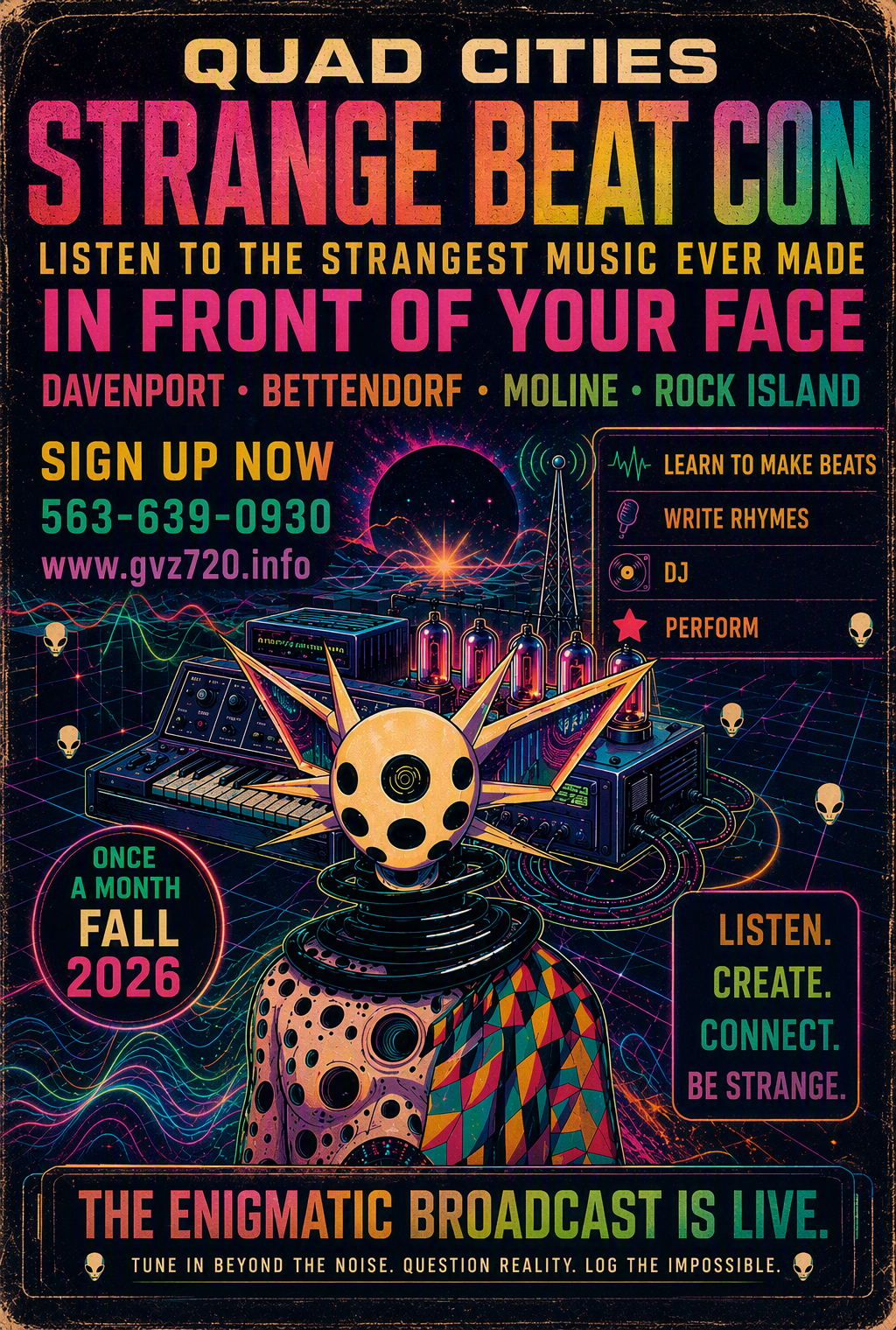 Quad Cities Strange Beat Con — Fall 2026 poster